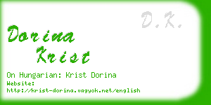 dorina krist business card